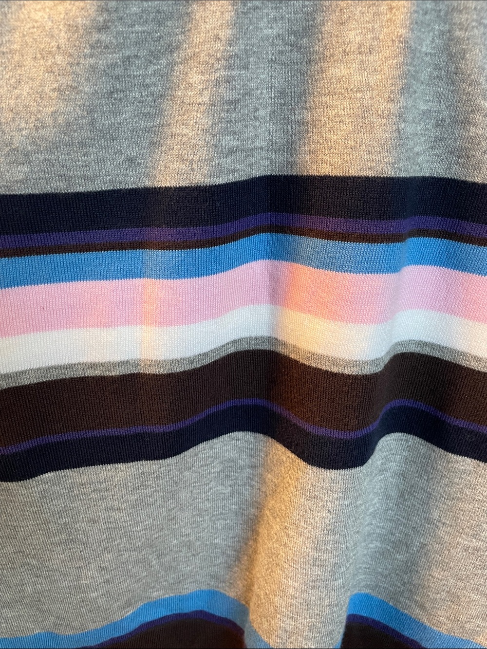 Escada Multicolor Striped Knit Tank — Navy, Gray, White, Brown, Pink, Blue - Picture 7 of 7